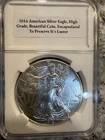 2016 American Silver Eagle Uncirculated, Bright Luster, Encapsulated