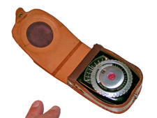 General Electric Exposure Meter Model PR-1 in Original Leather Case