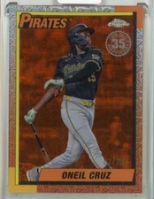 2025 Topps Oneil Cruz 1990 Topps Silver Pack Chrome Orange Refractor【02/25】