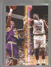 1995-96 Fleer - Karl Malone Double Double #7 - Utah Jazz