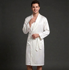 FALL SALE   2nd item FREE SHIP Mens Satin silk robe Spa Gowns Pajama Lounge