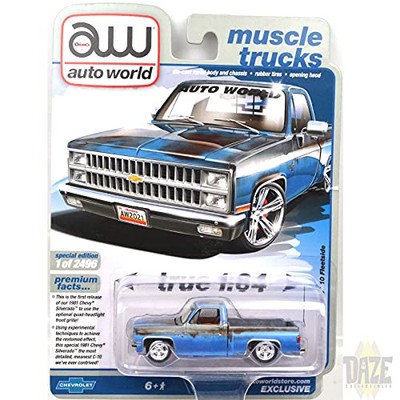 Auto World Maßstab 1:64 AW Store Exclusive 1981 Chevy Silverado 10 Fleetside Auto Wo