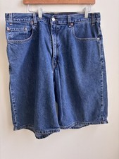 Vintage Levi's 560 Loose Fit Denim Shorts Men's 38x11 Medium Wash Jorts 90s