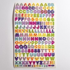 Multicolor Alphabet Letter Stickers - Sticker Sheet - Letters Theme