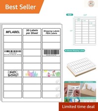 1500 Count 1x2-5/8 Address Labels - Quick-Peel Shipping Stickers for Easy Use