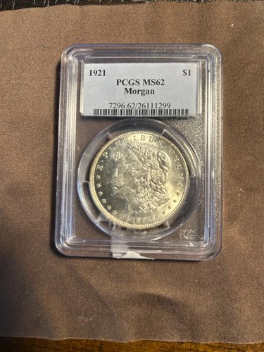 1921 Morgan Silver Dollar PCGS MS 62