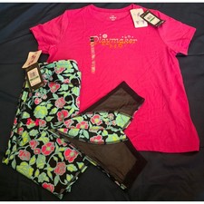 Under Armour Girls Pink Playmaker Shirt and Floral Mesh Leggings Set NWT Size YL