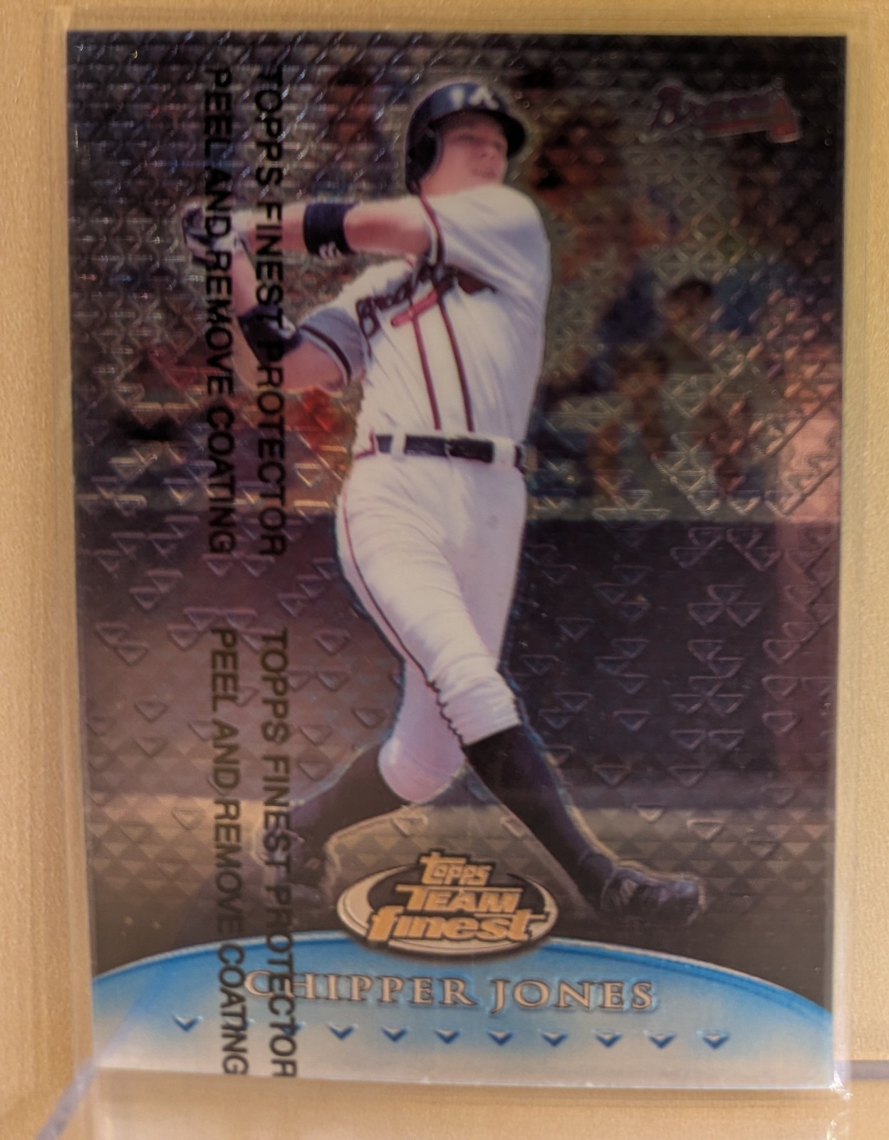 1999 Topps Finest TEAM BLUE #17 Chipper Jones Braves RARE INSERT /1500