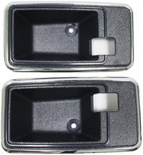 1978-1982 Corvette Interior Door Handle Latch Surround Bezels Pair Dark Blue New