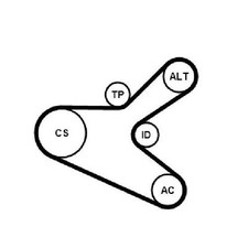 Keilrippenriemensatz 24472449 für Peugeot 307 3A/C 3E SW 3H