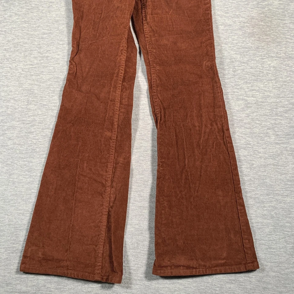 Old Navy Pants Womens 0 Brown Corduroy Higher High Rise Flare Leg Secret-Smooth - Image 3 of 4