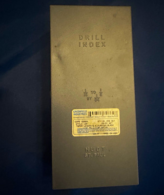Chicago-Latrobe Greenfield 29pc HSS Taper Length Drill Bit Set 1/16 1/2 USA