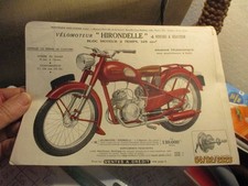 Ancien Feuillet publicitaire Ancienne Moto Vélomoteur Hirondelle Saint Etienne