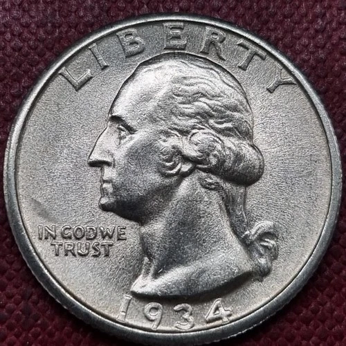 1934 Washington Quarter 25c BU UNC Uncirculated #100251