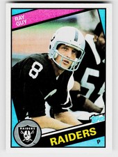 Ray Guy, 1984 Topps, #107, Los Angeles Raiders,