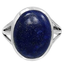 Premium Quality Natural Lapis Lazuli 925 Sterling Silver Ring s.8 Jewelry R-1006