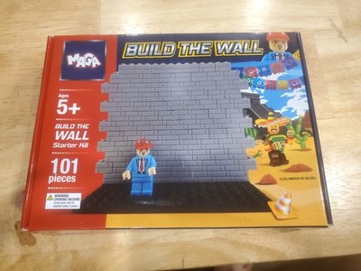 Donald Trump MAGA  Build The Wall  Building Bricks Toy, 101 Pieces, New Open Box