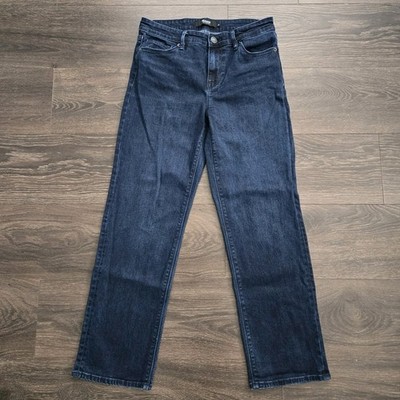 Hudson Straight Leg Jeans Women's 8 Mid Rise Dark Wash Denim * Excellent