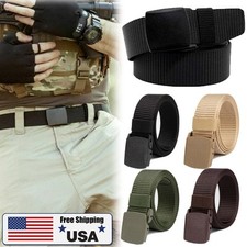 Nylon Military Tactical Plastic Buckle Belt Waistband Canvas Outdoor Web Belt US