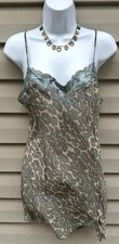 Victorias Secret Slip Dress Medium Lace Leopard Print Lacie Mini Y2K Mobwife
