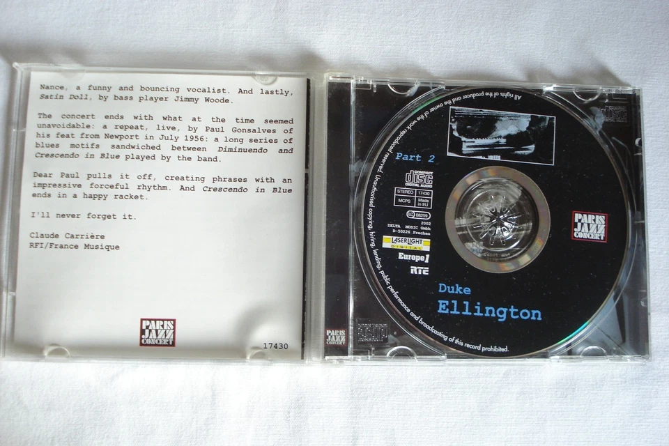 DUKE ELLINGTON LIVE PARIS ALHAMBRA 1958 JAZZ B.B. KING COUNT BASIE RAY CARLES - Bild 3 von 4