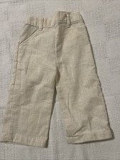 Vintage 60s/70s Billy the Kid Toddler Pants Cream Beige Canvas 2T Boy