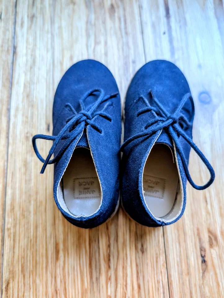 Janie и Jack Chukka ботинки темно-синий замши кожаные туфли ребенка ясельного возраста размер 5 - Изображение 3 из 4