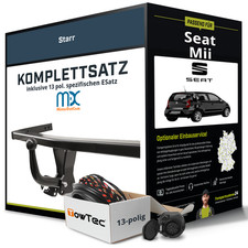 Für SEAT Mii Typ KF1, KE1 Anhängerkupplung starr +eSatz 13pol 10.2011-05.2019
