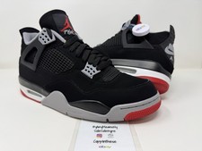 2019 NIKE AIR JORDAN RETRO 4 IV OG MID BRED BLACK FIRE RED CEMENT 308497-060