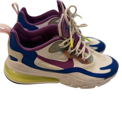 Nike Air Max 270 React Easter White Purple Retro Sneakers CW0630-100 mens 6.5