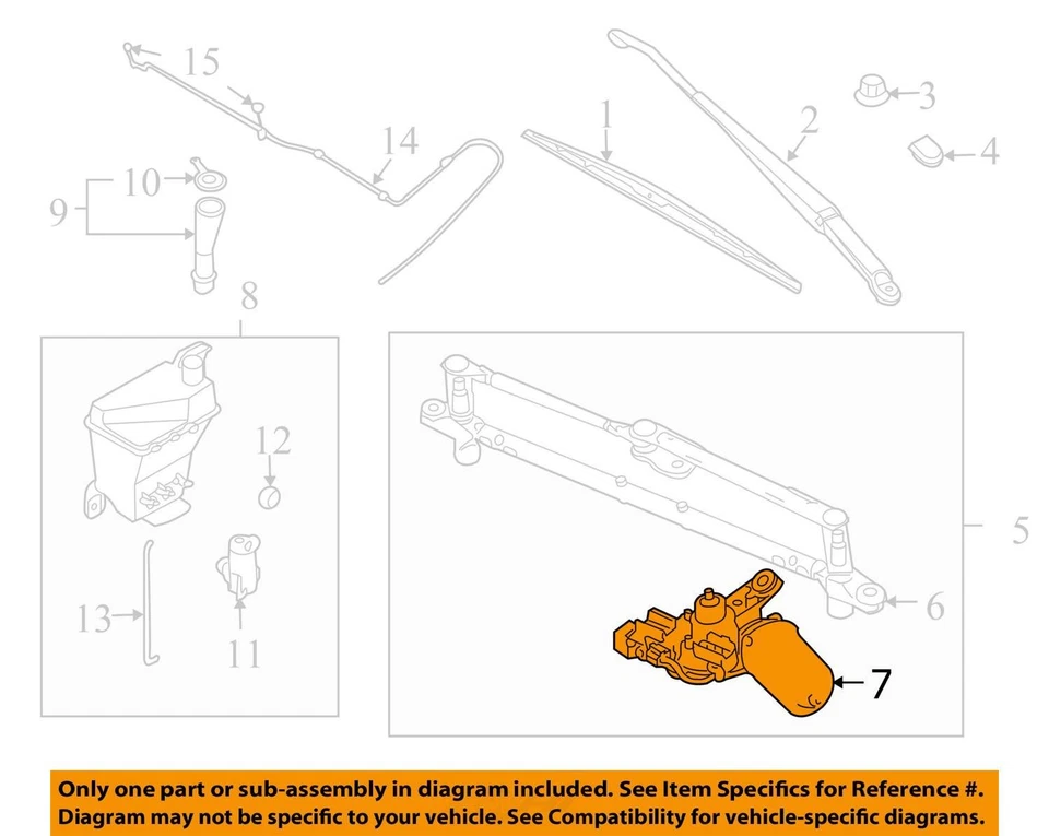 FITS 2007-2011 CHEVROLET PONTIAC AVEO5 AVEO WIPER MOTOE 96850001 -  NEW OEM - Image 2 of 3