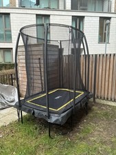 7ft x 5ft Salta Black Rectangular Comfort Edition Trampoline with Enclosure