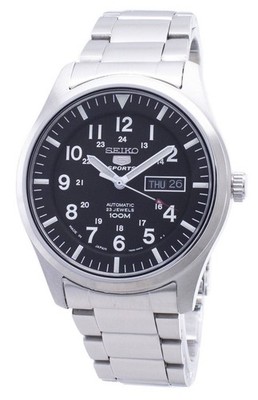 Seiko 5 Sport Automatisch Schwarz Zifferblatt Analog SNZG13J1 100M Herrenuhr