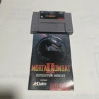 Mortal Kombat II (Nintendo SNES, 1994) Cartridge & Manual Tested