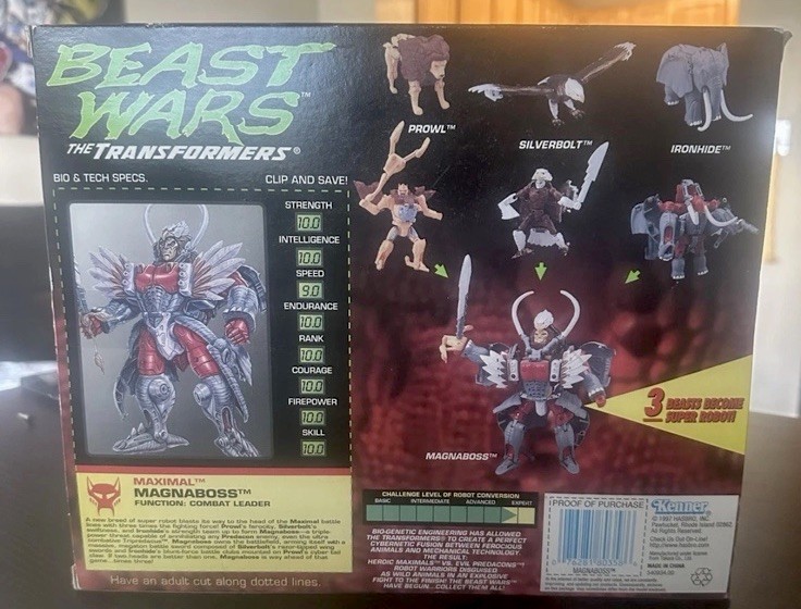 Figurine TRANSFORMERS BEAST WARS : MAGNABOSS (1997) - Hasbro, Maximal Hero, G1