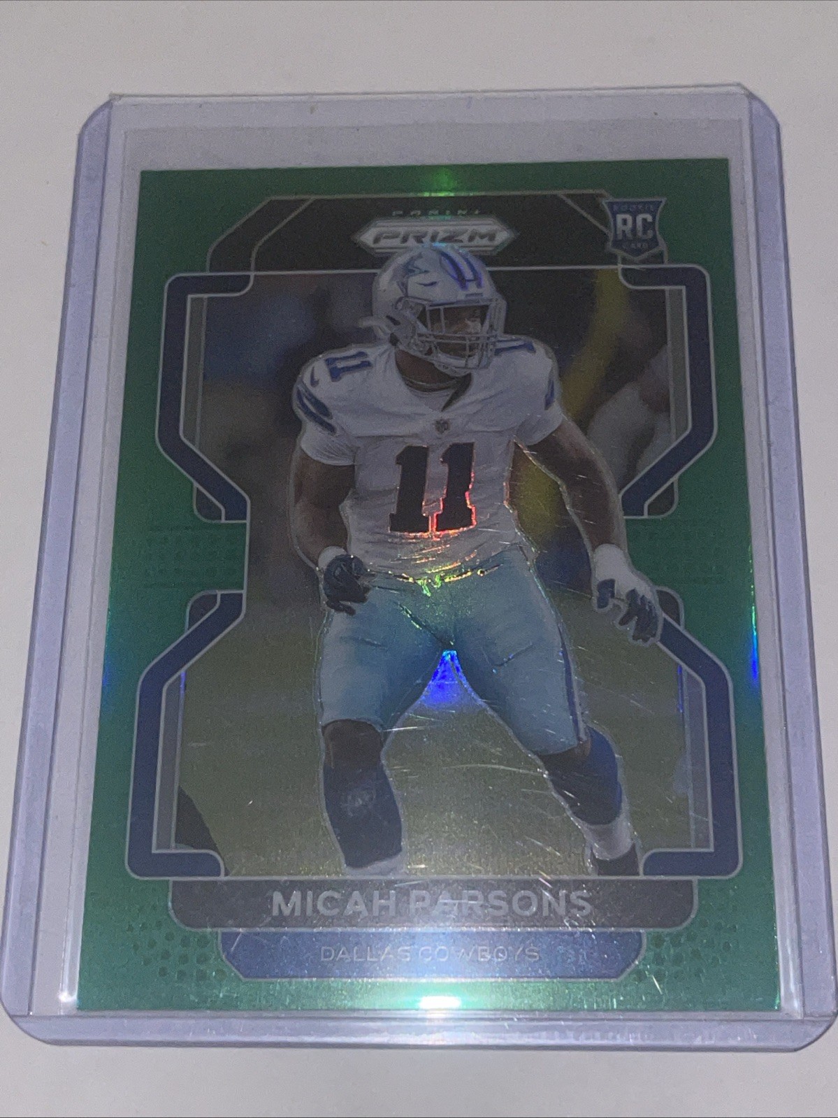 2021 Panini Prizm SP Micah Parsons Rookie Card RC Green Prizm #382