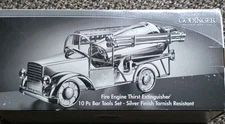 Godinger Metal FD Fire Truck Bar Set - Cocktail Shaker, Tongs, Stirrers, etc.