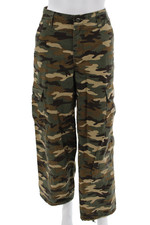 Levis Unisex Cargo Pants Brown Camouflage Cotton Button Closure Size 27