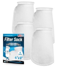 Aquatic Experts 4 inch Ring 100 Micron Felt Filter Sock - Filter Socks for Saltw