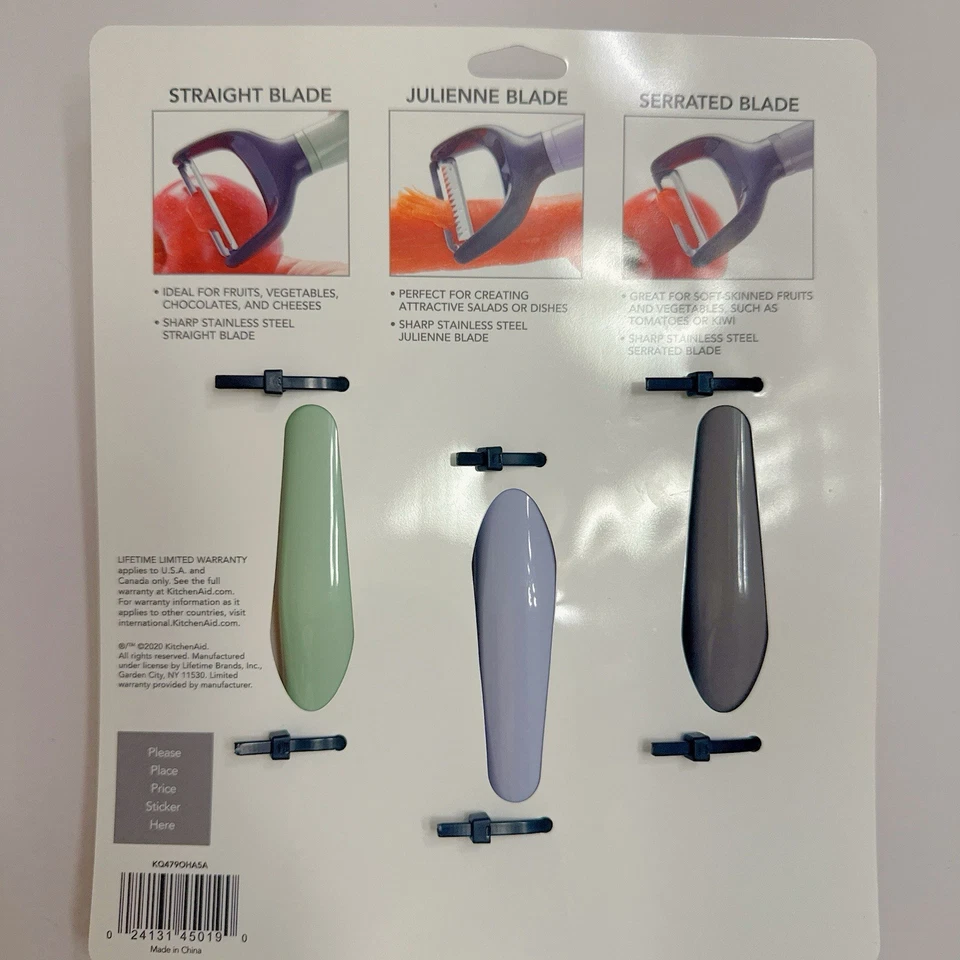 Набор из 3 ножей для нарезки Kitchenaid нержавеющая сталь прямые зазубренные Julienn⚡️БЫСТРО - Изображение 4 из 4