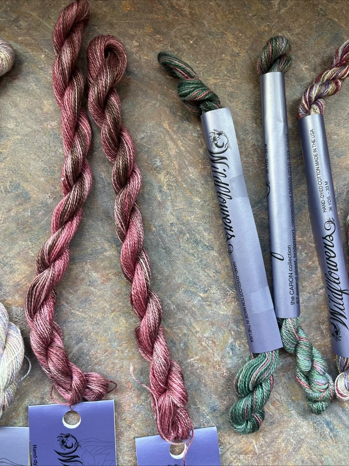 Lot of 10 - Wildflowers by Caron Cotton Thread Needlepoint Cross Stitch + BONUS - Image 3 of 4