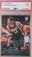 GIANNIS ANTETOKOUNMPO ROOKIE CARD - 2013-14 PANINI BASKETBALL - GRADED PSA 9 🔥