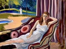 Original Art 8x10 “Reclining Woman” Signed Art Print, Limited Edition