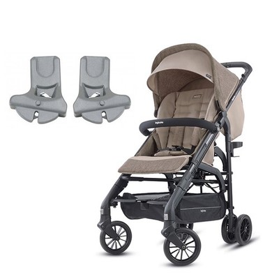 Inglesina Zippy Light Stroller & Car Seat Adapter Safari Beige - NEW IN BOX