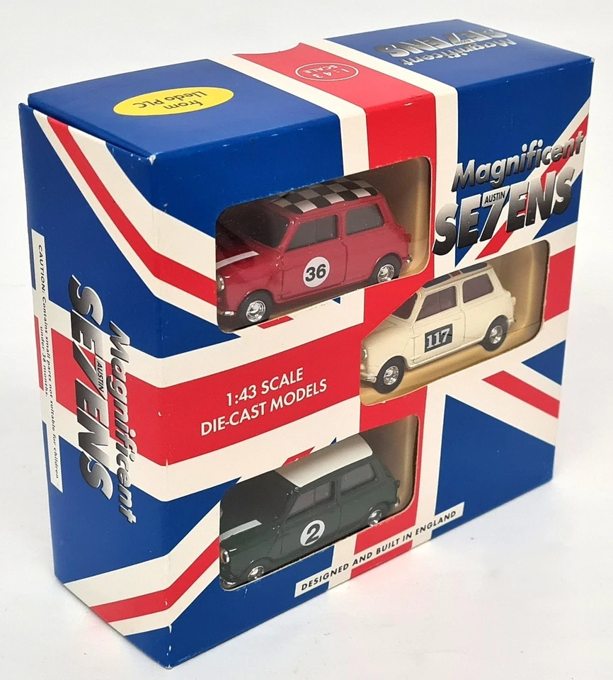 Lledo 1/43 - Austin Seven Mini Cooper Racing Set 3 Cars Diecast model Car - Image 2 of 4