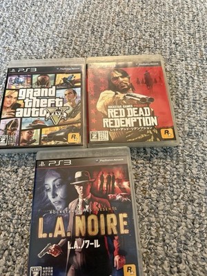 Japanese Rockstar Game collection GTA V, Red Dead Redemption & LA noire PS3