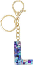 Initial Letter Keychains Car Key Ring Bag Purse Keychains Good Luck Amulet Prote