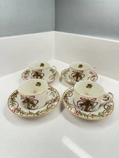 Royal Gallery Queensberry 1991 Cup & Saucer Set • Japan • Christmas