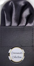 POCKET SQUARE Black POUF readymade Mens Dress Ladies Equestrian NEW by Ornaments