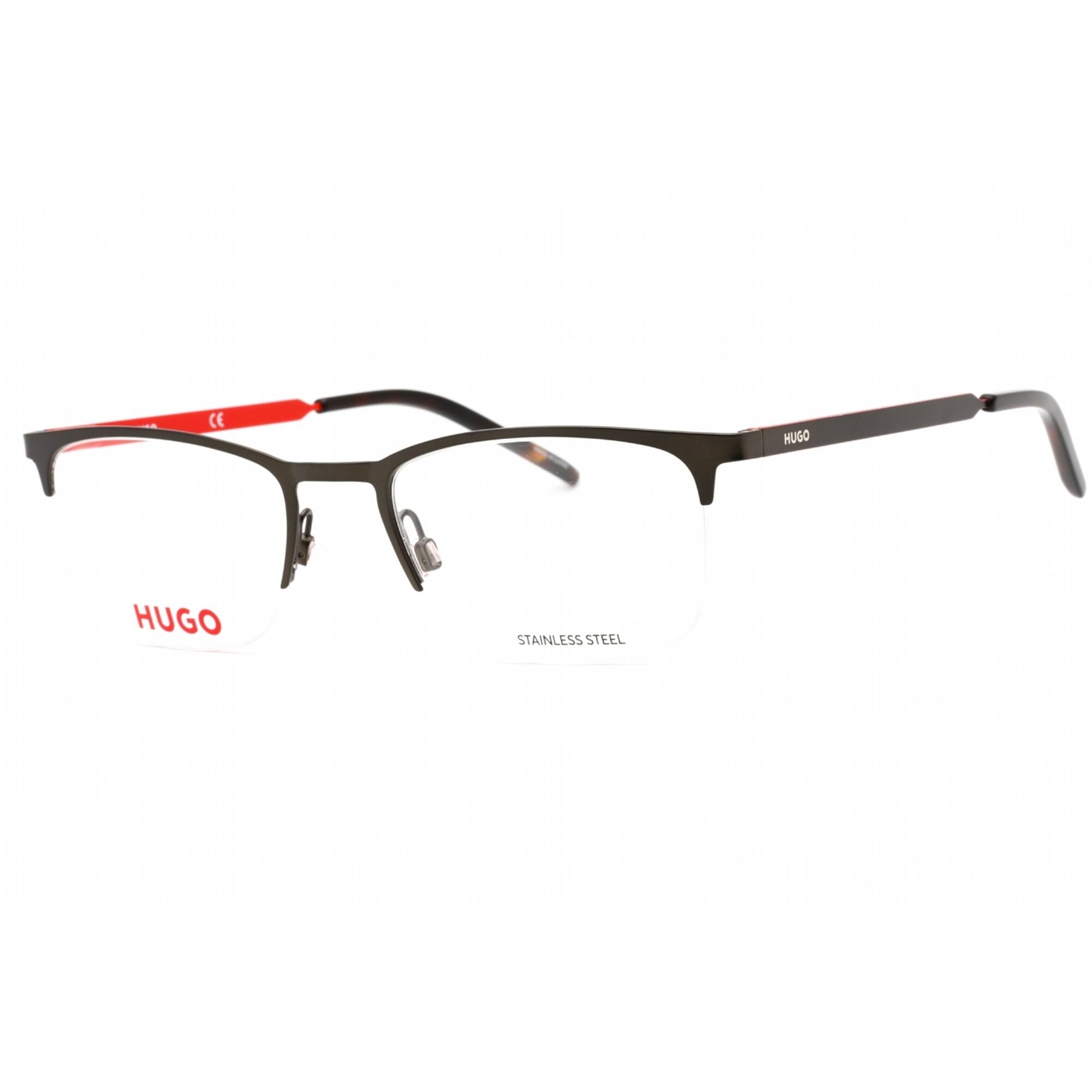 Мужские очки Hugo в матово-серой прямоугольной оправе с полуободком HG 1019 0FRE 00 7890₽